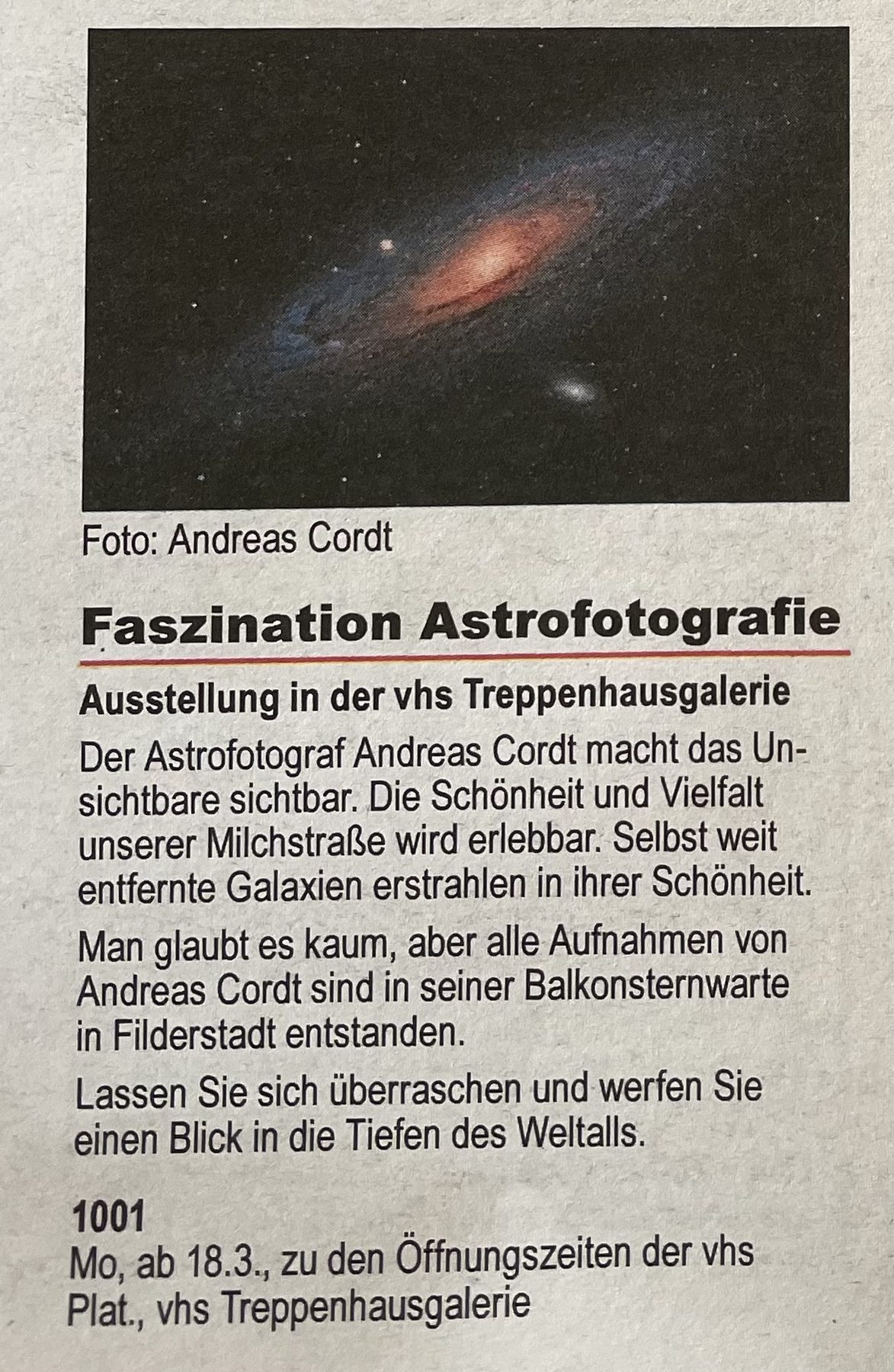 Filderstadt blickt ins Weltall