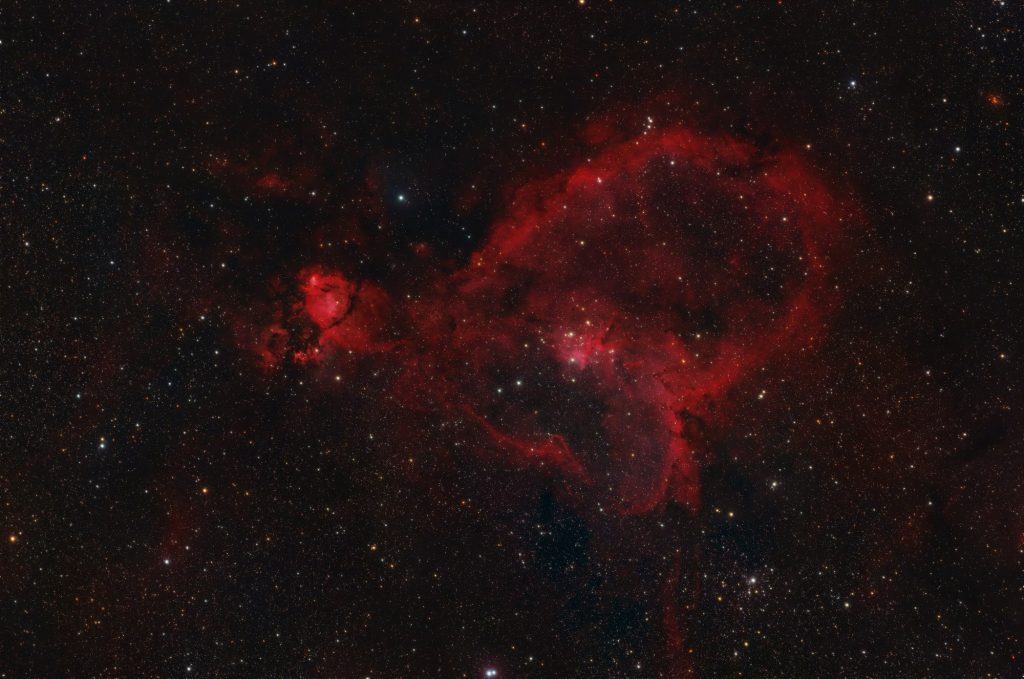 IC 1805 – Herznebel + IC 1795 – Fischkopfnebel