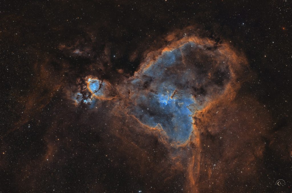 IC 1805 – Herznebel + IC 1795 – Fischkopfnebel