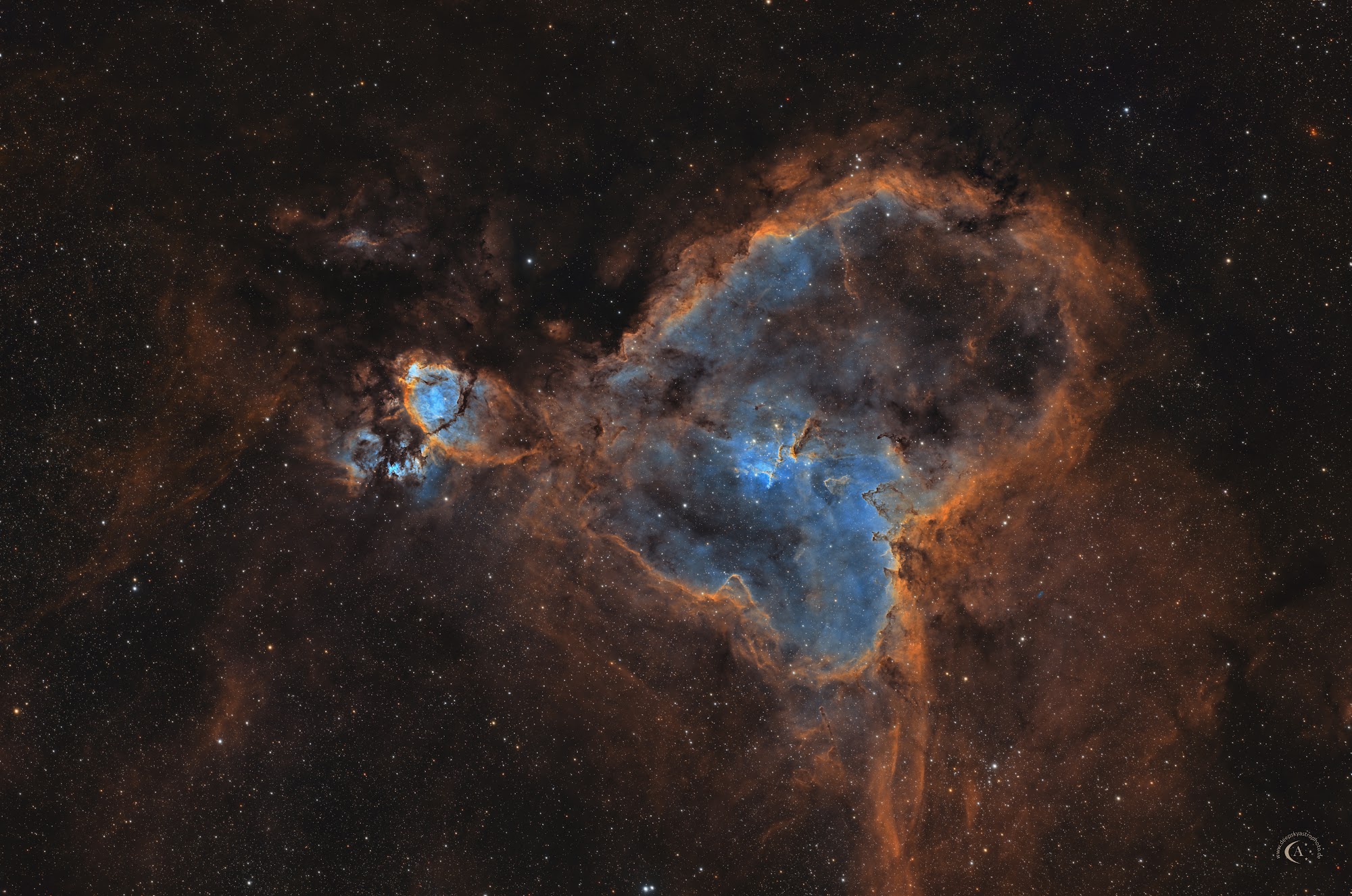 IC 1805 – Herznebel + IC 1795 – Fischkopfnebel