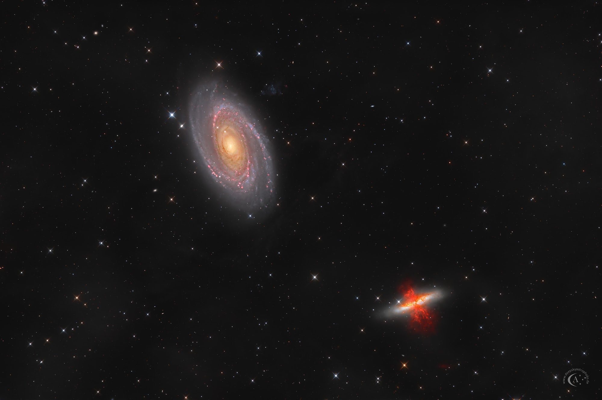 M81 – Bodes-Galaxie und M82 – Zigarrengalaxie
