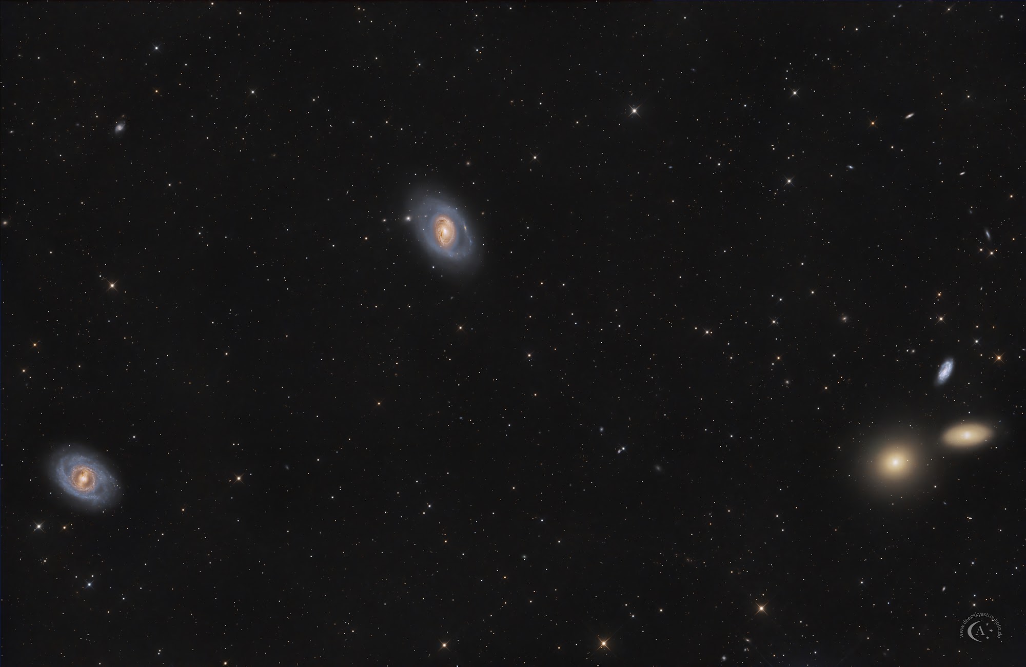 M95, M96, M105, NGC 3384 und NGC 3389